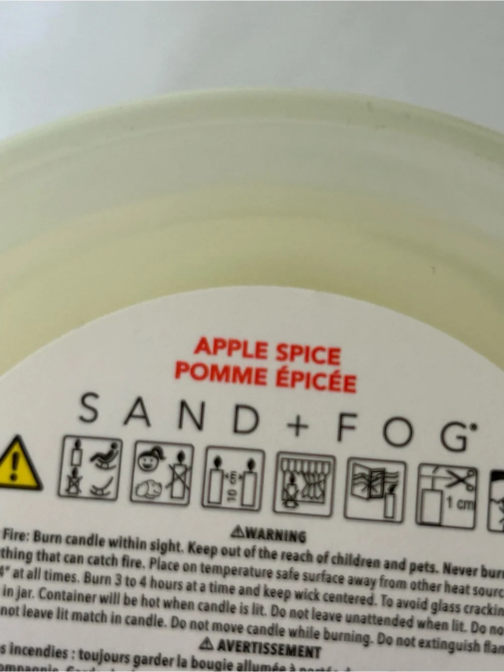 New Sand + Fog Apple Spice Candle 12oz Autumn Fall Holidays Christmas Natural
